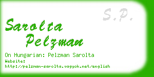 sarolta pelzman business card